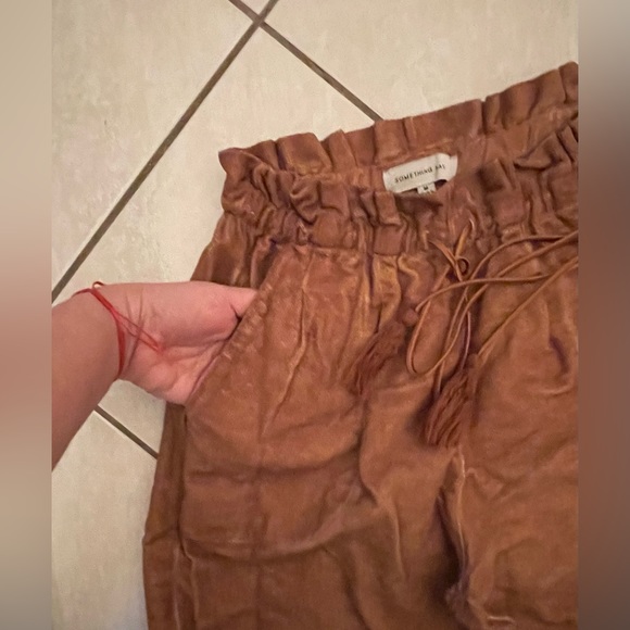 100% Cotton Something Navy Casual Lounge set Copper Medium Bottom Small Top - Picture 10 of 13